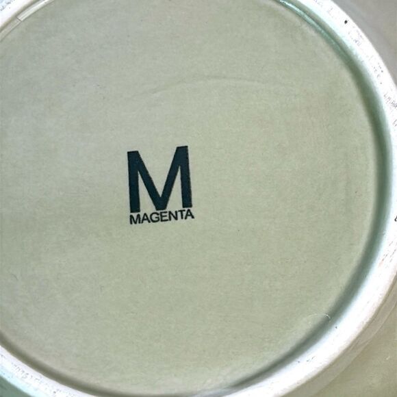 Magenta Pottery Handle Serving Salad Bowl Lobster Design Ceramic Olive Green - Picture 8 of 11